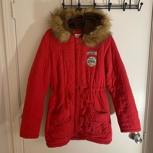 Winter coat red